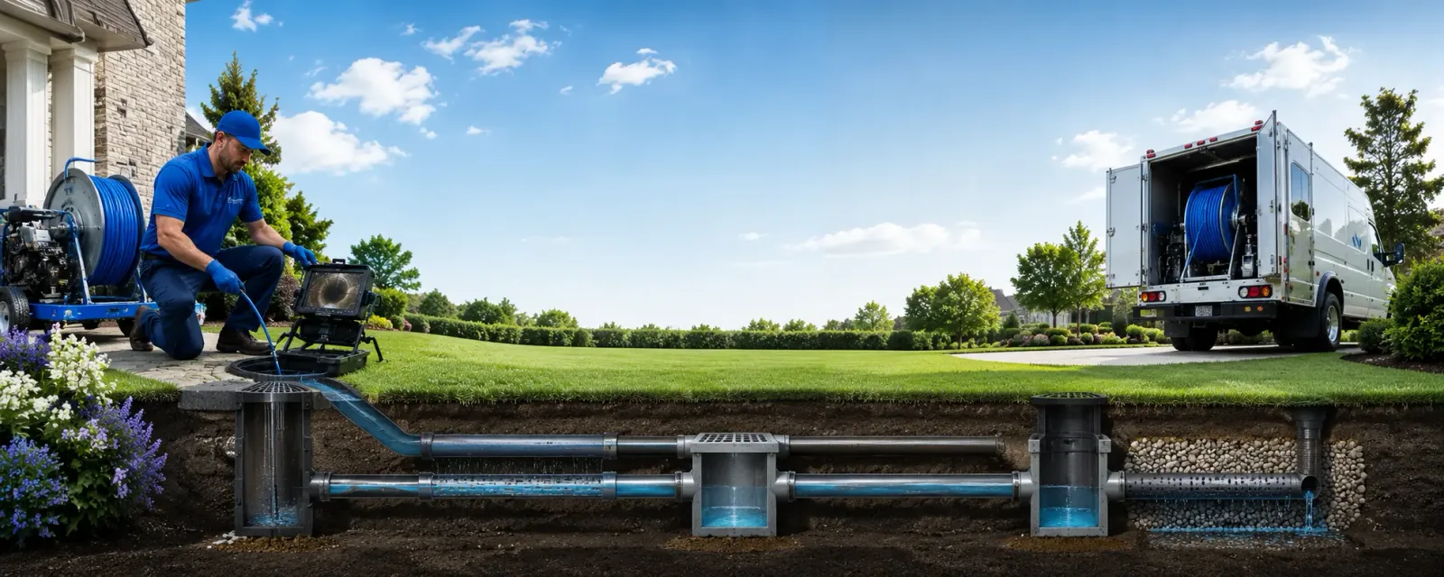 Outdoor drain cleaning information for Hall, MT